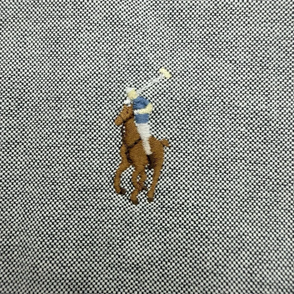 Polo Ralph Lauren Yarmouth Oxford Button Shirt Blue Flesh Pony 16.5 34/35 Cotton